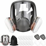 Masque de protection, masque complet 16 en 1 anti - poison en silicone pour la peinture, les insecticides, ...