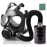 Masque de respirateur � gaz avec filtre de carbone actif de 40mm et tuyau d'alimentation d'air, masques ...