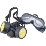 Masque respiratoire filtrant anti - chimique masque  gaz anti - pollution nocives vapeur, masque cartouche ...