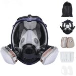 Masque respiratoire int�gral avec filtres, masque anti poussi�re en a�rosol de peinture r�utilisable, ...