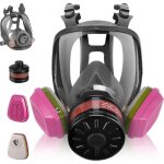Masque respiratoire int�gral professionnel avec filtre 60926 et cartouche filtrante � charbon actif de ...