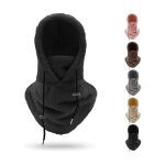 Masque de ski à capuche sherpa, cagoule polaire coupe - vent pour l'hiver Masque de ski à capuche sherpa, cagoule polaire coupe - vent pour l'hiver
