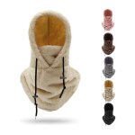 Masque de ski à capuche sherpa, cagoule polaire coupe - vent pour l'hiver Masque de ski à capuche sherpa, cagoule polaire coupe - vent pour l'hiver