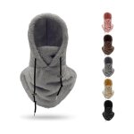 Masque de ski à capuche sherpa, cagoule polaire coupe - vent pour l'hiver Masque de ski à capuche sherpa, cagoule polaire coupe - vent pour l'hiver