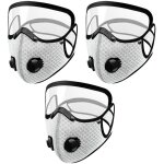 Masque de sport 3 pi�ces avec soupapes d'expiration, masque de sport anti - poussi�re r�glable de protection ...