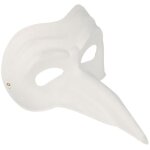 Masque v�nitien - oiseau long bec - blanc - adulte - personnalisable