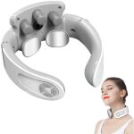 Masseur cervical, massage cou portable vocale intelligente avec th�rapie thermique � 42�c, 5 modes 15 ...