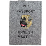 Mastiff anglais, mastiff - prot�ge passeport pour chien, prot�ge document, cadeau voyage art - dog