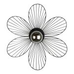 Mathias luminaires - mathias - applique flora en m�tal noir, compatbile culot e27, 25w - apfloran