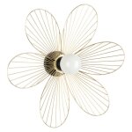 Mathias luminaires - mathias - applique flora en m�tal or, compatbile culot e27, 25w - apfloral