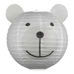 Mathias luminaires - mathias - suspension boule papier ourson milow blanc et noir, 60w - bpmilow