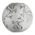Mathias luminaires - mathias - suspension boule papier rina feuillage gris, 60w - bprina