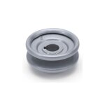 Poulie gorge en v acier.  63, 3 mm. largeur 24 mm