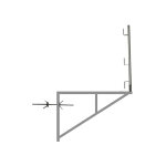 Matis�re - 1 console d'�chafaudage zingu�e 1. 00m x 1. 50m - tube rond - 110011509 / 01