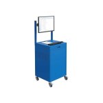 Matis�re - armoire informatique mobile - bleu industriel - support �cran sur rail - w040010032 - gcbi ...