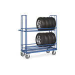 Matis�re - chariot pour pneus 2 niveaux - 1600x620x1800mm - charge max 400kg - 4596