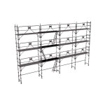 Matis�re - echafaudage fixe de fa�ade 104m� - structure et planchers + garde - corps - duo104gc - sp