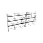 Matis�re - echafaudage fixe de fa�ade 128m� - structure et planchers + lisses - duo128 - sp