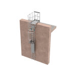 Matis�re - echelle � crinoline avec porte - hauteur � franchir de 11, 9 � 12m - crino - sfp / 006 - 7872 ...