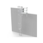 Matisre - echelle  crinoline avec sortie, palier latrale 0, 6m et porte de condamnation - hauteur ...