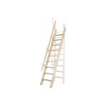 Matis�re - echelle de meunier rabattable en bois naturel - 2 rampes - msp / bn / 2r