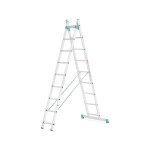 Echelle direct - echelle transformable 2x9 barreaux - longueur d�ploy�e 4. 28m - sol plat - 7709