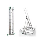 Matis�re - echelle transformable 3 plans 3x7 barreaux - longueur max. 3. 99m - sol plat - 7807