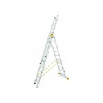 Matis�re - echelle transformable 3 plans 3x8 barreaux - longueur max 5. 25m - sol plat - 8608