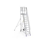 Matisre - escabeau 10 marches - portillon  gauche - hauteur max. travail 4. 50m - er10sl - pg