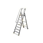 Matis�re - escabeau 9 marches grande plateforme - hauteur max. de travail 3. 90m - 9309 - r