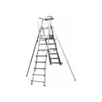 Matis�re - escabeau pirl t�lescopique en aluminium avec bac porte - outils - 5 + 6 marches - hauteur ...