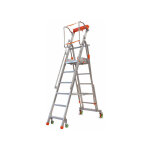 Escabeau roulant 7 marches - hauteur de plateforme: 1. 87m - hauteur atteignable: 3. 87m - cta - 7