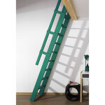 Matis�re - escalier de meunier: 55cm de large - hauteur � franchir 3m - couleur : vert opale (ral 6026) ...