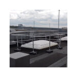 Matisre - garde - corps pour lanterneau - 2000x2000mm - avec portillon - 6 montants - gcpl2p