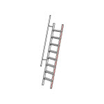 Alve - main courante de 1. 25m pour echelle simple - 51400