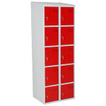 Matis�re - vestiaire � petits compartiments - 10 portes - rouge - 4011071353