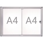 Maul - vitrine d'affichage 2 x a4 l490xh351 mm coins biseauts pour l'intrieur