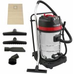 Maxblast aspirateur industriel de 80 litres 3000w en acier inoxydable et accessoires, aspirateur sec ...