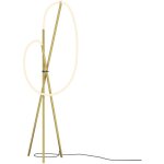 Maytoni crochet lampadaire tr�pied moderne � intensit� variable noir et laiton 3000 k 2500 lm abat - ...