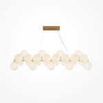 Maytoni - dallas plafonnier suspendu moderne  25 lumires dor, abat - jour blanc mat, g9