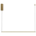 Maytoni halo plafonnier suspendu moderne de 80 cm en laiton, abat - jour blanc de 500 lm