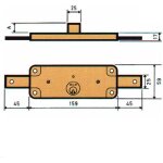 Mcm - serrure de en applique pour portes mtalliques de volets roulants ou portes basculantes aveccylindre ...
