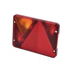 Cabochon lanterne gauche de remorque ajba rl 80 - 6 fonctions : position, stop, �clairage plaque, antibrouilla ...