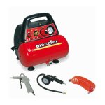 Mecafer - compresseur d'air new vento 6 l 1, 5 cv 8 bar - avec 3 accessoires