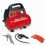 Mecafer - compresseur d'air new vento 6 l 1, 5 cv 8 bar - avec 3 accessoires