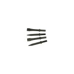 Jeu de 4 burins � queue hexagonale (2 ronds et 2 plats) - mecafer