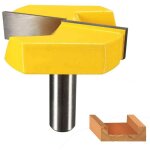 M�che de d�fonceuse avec tige de 1. 27 cm, diam�tre de coupe � double cannelure en carbure pour travail ...