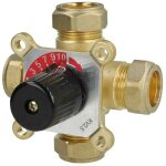 Le sanitaire - mlangeur de chauffage 4 voies bague de serrage  22 mm