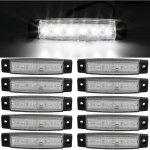 10 pcs 9, 7 cm 6 led ct 12v led marker remorque feux de gabarit pour camion, marqueur lumire ambre, ...