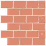 Memkey - 10 pcs orange sticker carrelage adhesif mural 3d cuisine salle de bain (30. 5x 30. 5cm)